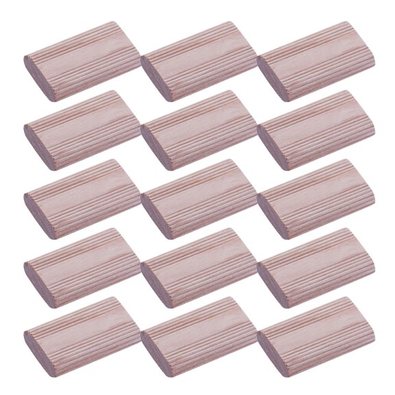 Worgeous 50 Pieces Wooden Dowel Blocks for Woodworking Crafts , Grooved Tenons for Joinery and Wood Projects