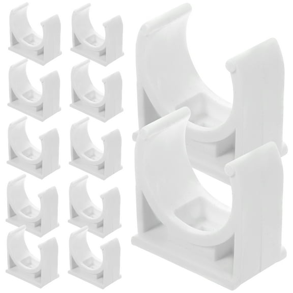Worgeous 50pcs Clamp PVC Support Clips U-shaped Fixing Clips Water Holders