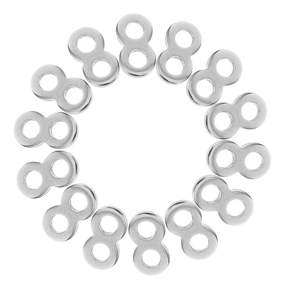 Worgeous 50pcs Stainless Steel 8 Figure Connectors Metal Fasteners for Secure Table Top Attachment Ideal for Wood Desk Assembly and Furniture Construction