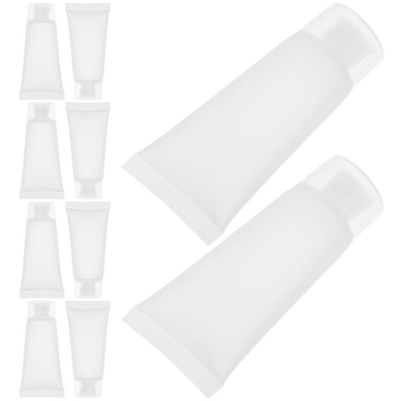 Worgeous 50pcs Travel Tubes Toothpaste Container Refillable Squeeze Tubes For Lotion Refillable Travel Cosmetic Containers Squeeze Tubes For Lotion