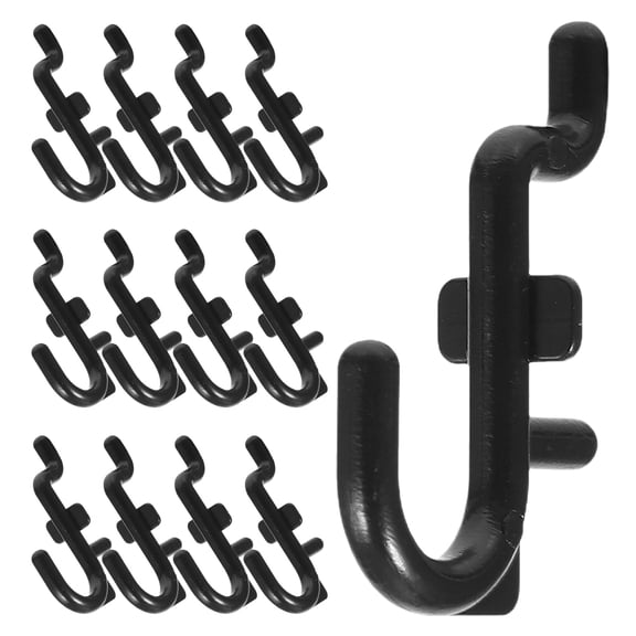 SEWCHICS Utility Hooks Black Plastic 50Pcs 2.0x1.4x0.2In