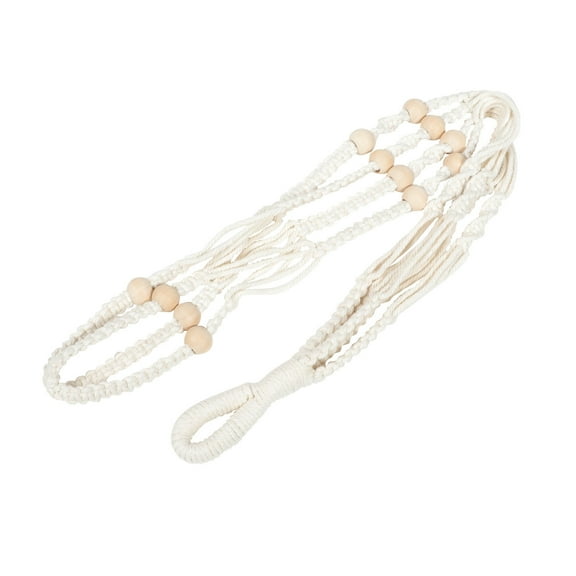 Worgeous Small Hanging Basket White 1Pack 30.7x3.1in Cotton Rope