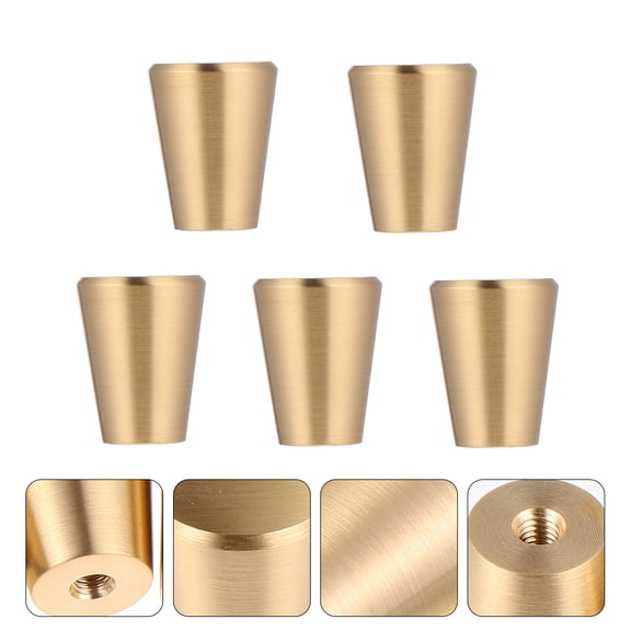 Worgeous 5Pcs Decorative Door Knobs with Copper Finish for Wardrobes