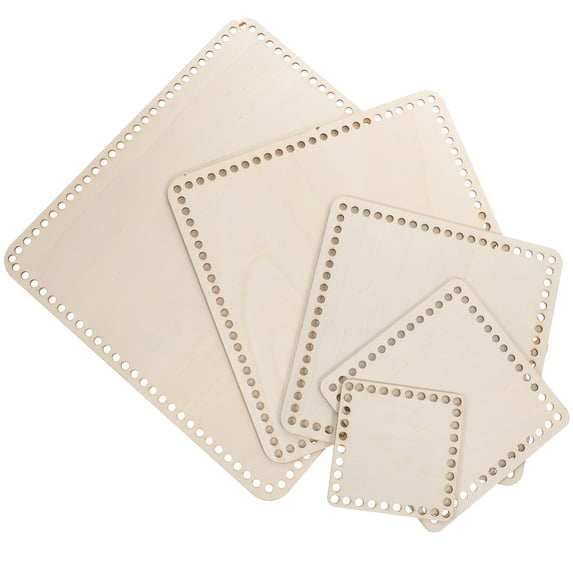 Worgeous 5Pcs Round Bag Bottom for Crochet with Simple Design in Khaki