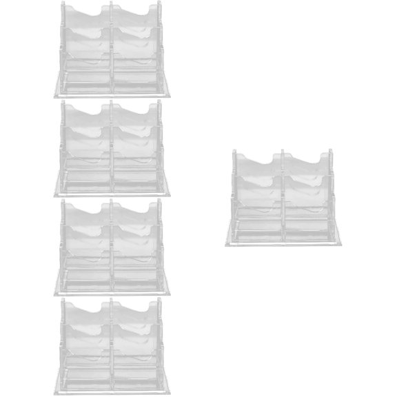 Worgeous 5pcs Business Cards Holder Name Cards Container Cards Storage Holder Office Supply