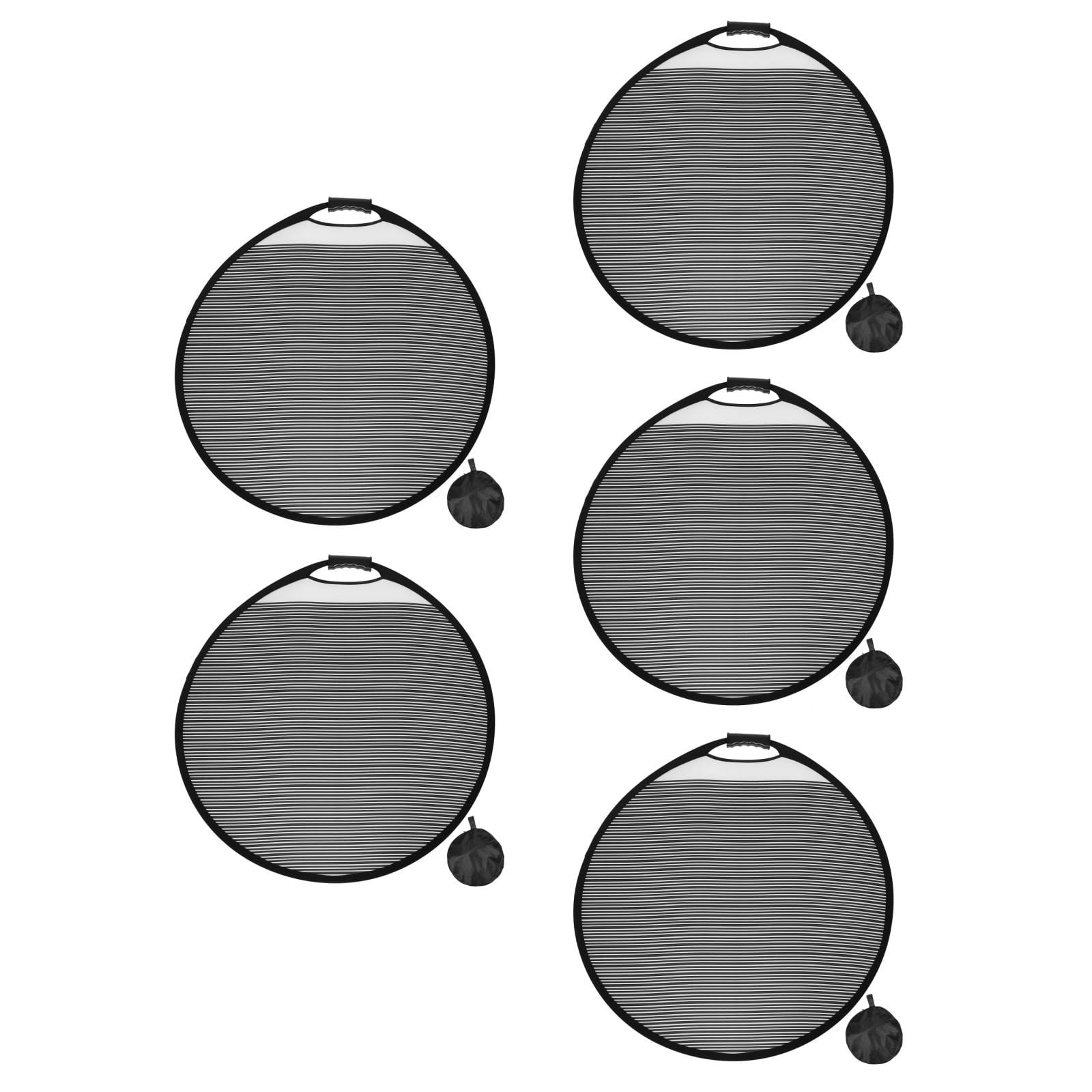 Worgeous 5pcs Circular Striped Flexible Foldable PDR Lined Light Reflector Board 80cm Dent Panel for Car Vehicle Door Scratch and Hail Damages Necessary PDR Light Tools