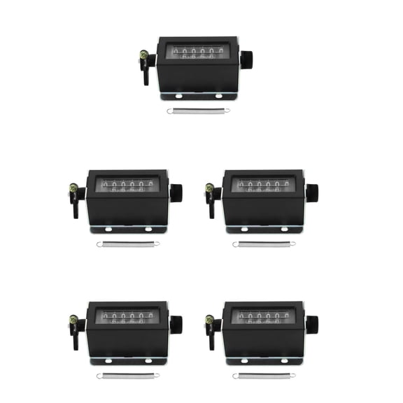 Worgeous 5pcs Industrial Manual Mechanical Counter Clicker Handheld Tally Counter For Accurate Counting Ideal For Punch Machines And Various Application