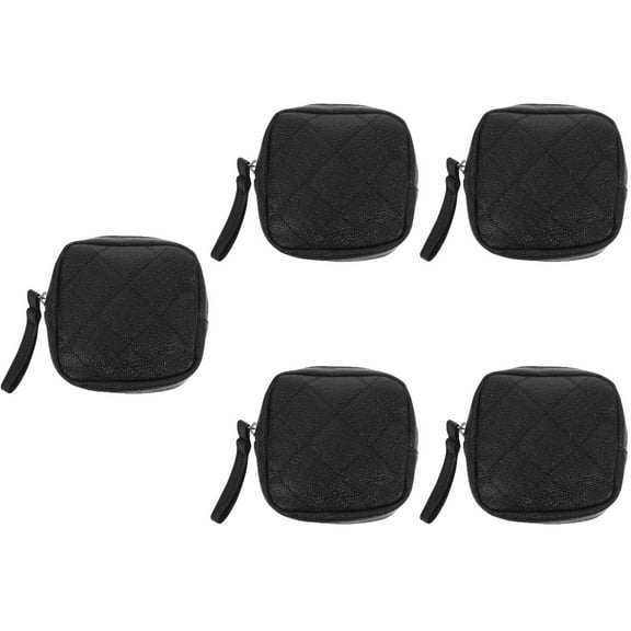 Worgeous 5pcs Multi-function Tampon Holder Portable Period Storage Bag Delicate Period Storage Pouch