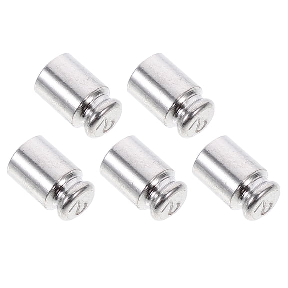 FOMIYES 5Pcs Balance Weight Silver Steel Weighing Weights for Classroom Teaching Instrument