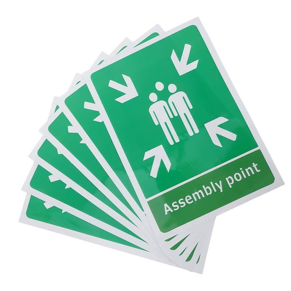 Worgeous 5pcs Self Adhesive Assembly Point Sticker PVC Emergency ...