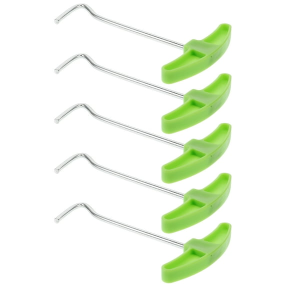Worgeous 5pcs Tent Stake Puller Camping Tent Spike Hook Reusable Spike Puller Tent Peg Puller Tent Hook Remover Outdoor Tent Peg Puller Tool
