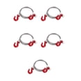thumbnail image 1 of Worgeous 5pcs Towing Metal Rope Strap With Hooks Rc Trailer Chain Hook Tow Rope Winch Shackles Tow Hook And Trailer Chain Compatible For Trx4 Rc Axial Scx10 90046 Car, 1 of 8