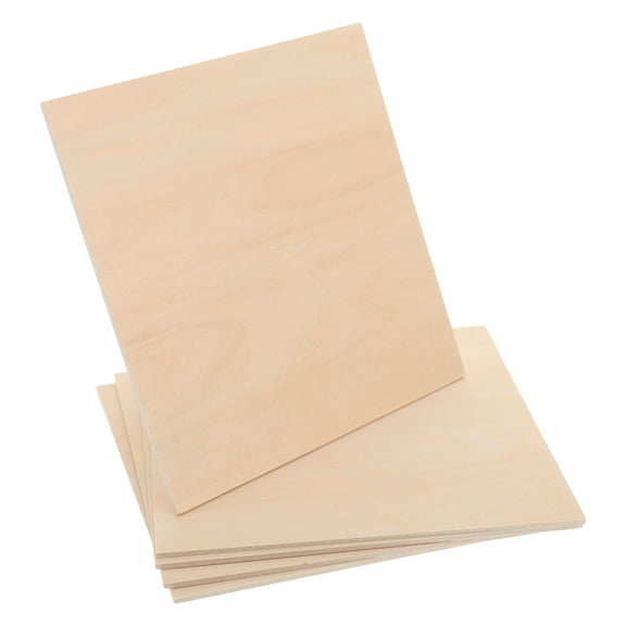 WHAMVOX Wooden DIY Sheets for Crafts Khaki Color Durable Basswood Composite Thin Wood Sheets 5 Pieces