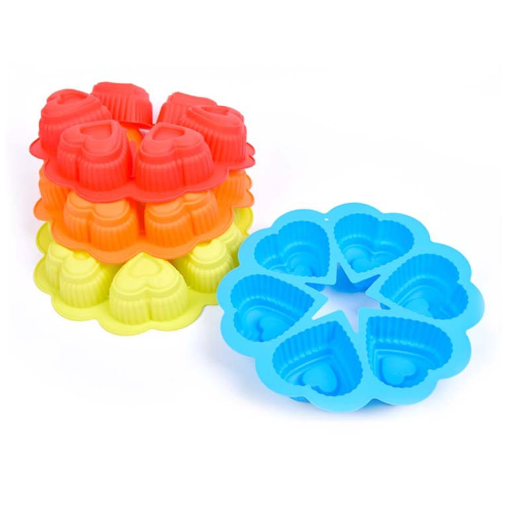 Worgeous 6 Lattices Shapes Chocolate Baking Molds Heart Shaped Cake ...