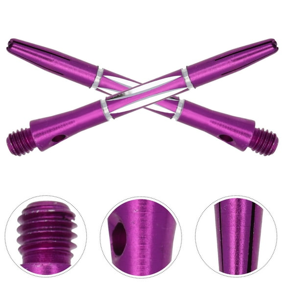 BESTYASH 6Pcs Professional Purple Integrated Shaft Dart Accessories for Improved Control