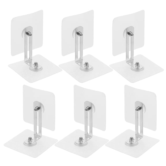 Worgeous 6 Pcs Cabinet Adhesive Hook Bracket Hooks Baby Child Transparent