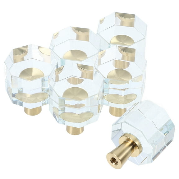 Worgeous  6 Pcs Closet Pulls Knobs for Bifold Doors Cage Hook Accessories Basketball Ornaments Transparent