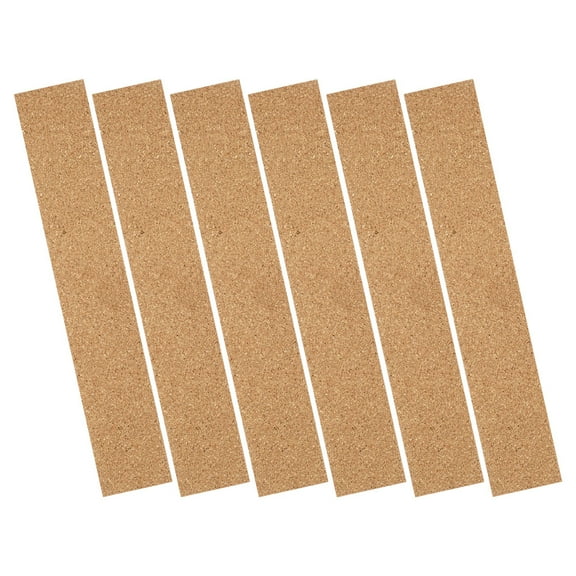 Worgeous 6 Pcs Cork Strips Bark Push Tacks Double-sided Use Message Board Signs for Office Corkboard