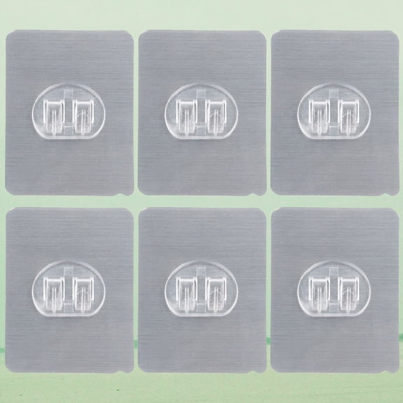 Worgeous  6 Pcs Double Hook Hanger Garage Hooks for Hanging Heavy Duty Clothes Rack Silver