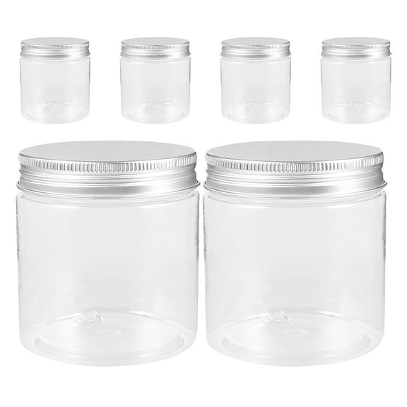 Worgeous 6 Pcs Household Storage Containers Toothpaste Bottle Jack Pad Travel Transparent