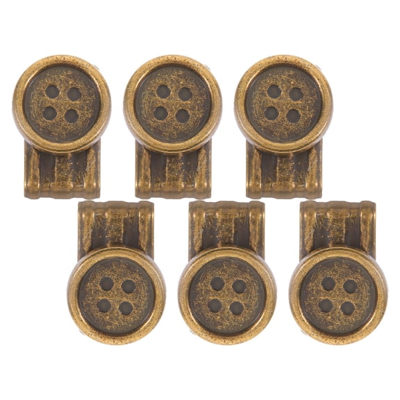 Worgeous  6 Pcs Metal Pants Buttons Adjustable for Jeans Man Light Brown