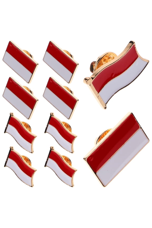 6 Pcs National Emblems Badges Polish Metal Brooch 2.50X1.50X1.00CM