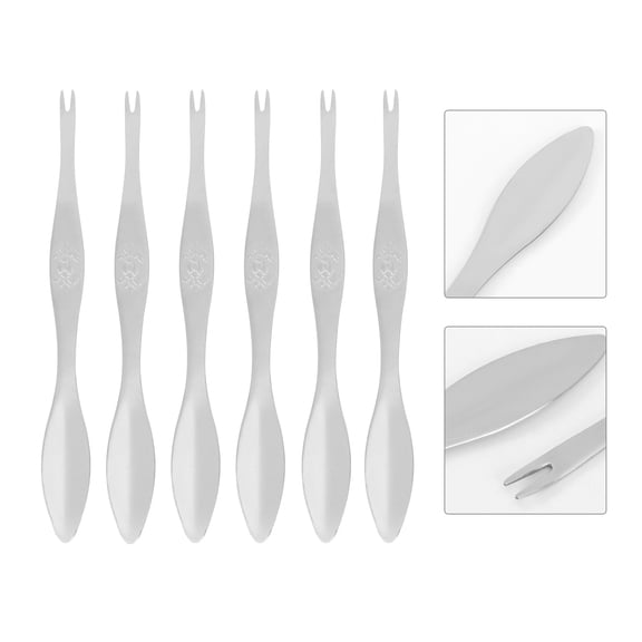 COSMOBETTY Crab Claw Crackers 304 Stainless Steel 6Pcs 6.5x0.55x0.2In Lobster Utensils For Picnic
