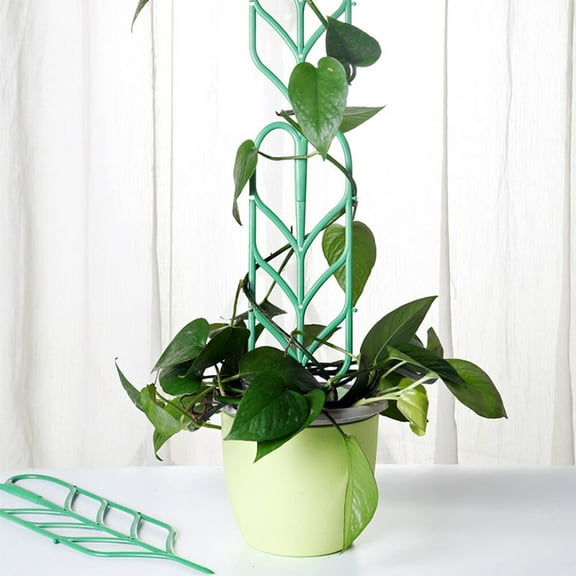 Worgeous  6 Pcs Pots Trellis Supports Garden Small Lattice Climber Green