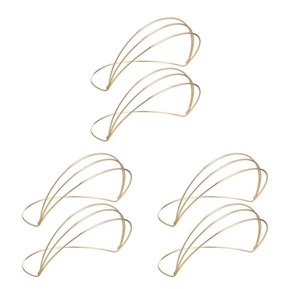 HOOWIFFY Golden Iron Headdress Frame for DIY Projects and Bridal Use 6Pcs