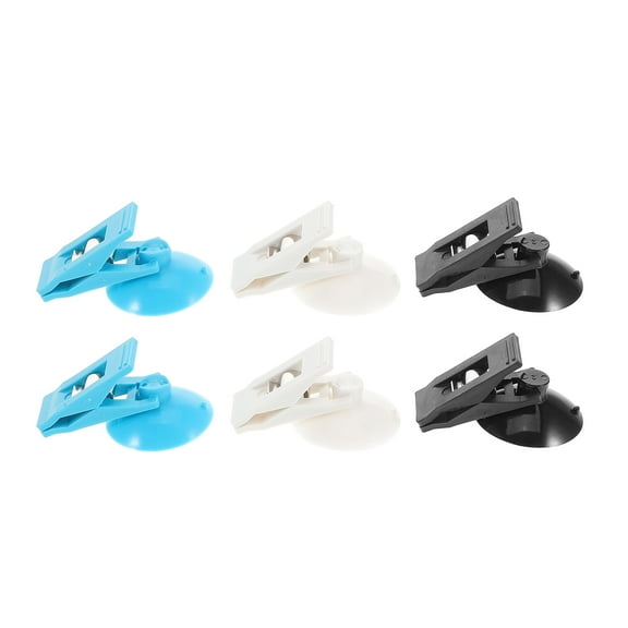 Worgeous  6 Pcs Windshield Sign Holder Car Visor Clip for Papers Logo Rack White