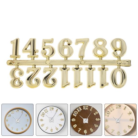 Worgeous 6 Sets Clock Numerals Kit DIY Digital Clock Numbers Clock DIY Number Clock Number