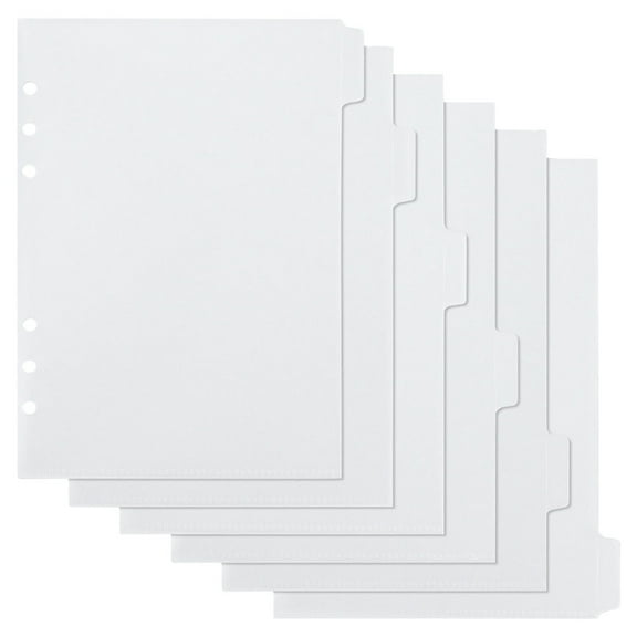 Worgeous 6 Sheets Binder Pockets Notebook with Dividers Filing Boxes