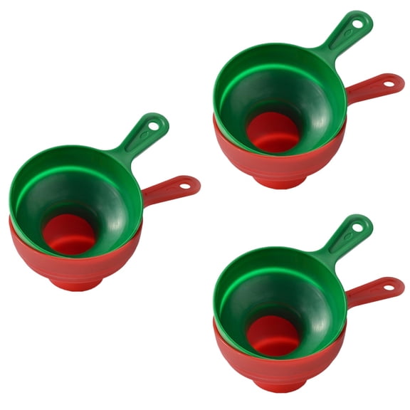 Worgeous 6 pcs Food Grade Silicone Funnel Folding Telescopic Hoppers Practical Funnels