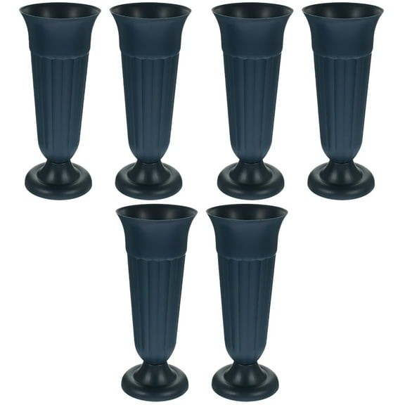 Worgeous 6 pcs  Memorial Cemetery Vase Flower Pot Cemetery Vase Flower Container Holder Urn Planter