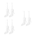 thumbnail image 1 of Worgeous 6 pcs  Mini Princess Shoe Christmas Tree Ornaments High Heel Shaped Shatterproof Baubles Christmas Tree Decoration for Xmas Tree Decorations, 1 of 8
