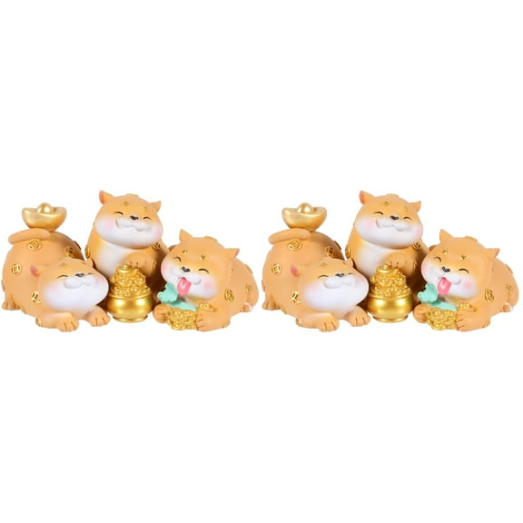 Worgeous 6 pcs Shaking Head Car Doll Adornment Car Animal Doll Ornament Animal Doll Decor