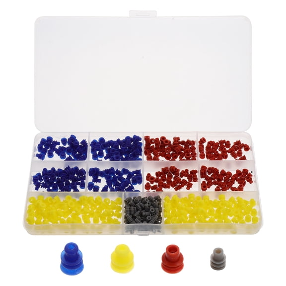 Worgeous 600pcs Auto Wire Connectors Silicone Sealing Plugs Waterproof Electrical Connectors Rubber Expansion Plugs Wire Seal