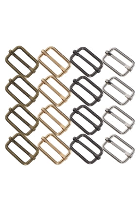 60-Pack Metal Backpack Strap Adjuster Buckles, Adjustable Slide Buckle for Bags and Outdoor Gear