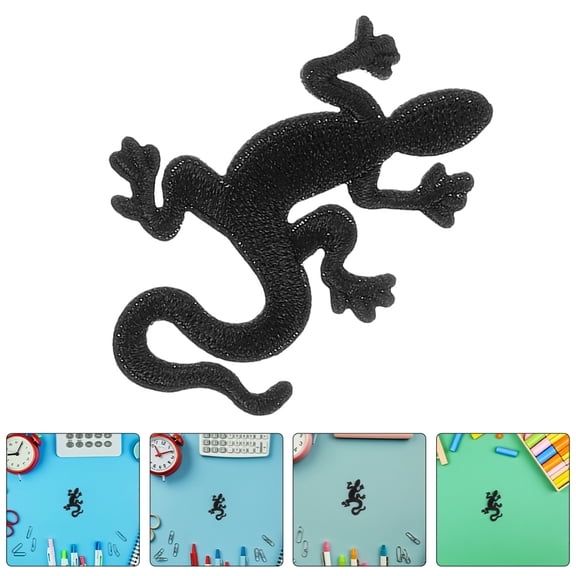 Worgeous 6PCS Gecko Embroidered Patch for Clothing DIY Coat Patches Decorative Gecko Molding Cloth Patch for Jackets Hats Bags Repair Holes No Backing Glue