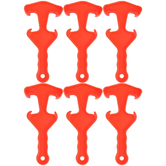 Worgeous 6Pcs Gallon Pail Opener Red Plastic for Reducing Lid Damage in Workshop