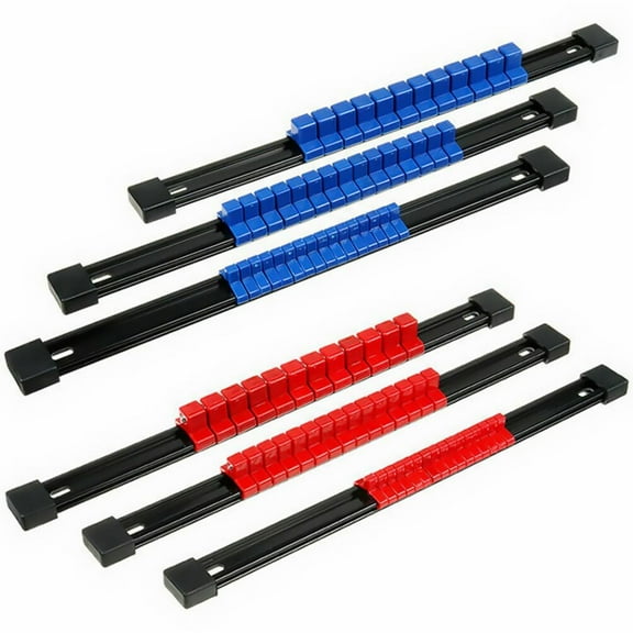 Worgeous 6Pcs Portable Socket Organizer Assorted Color For Mechanics And Diy Enthusiasts