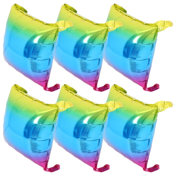 6pcs Square Balloons for Party Birthday Scene Decoration Aluminum Foil Balloons