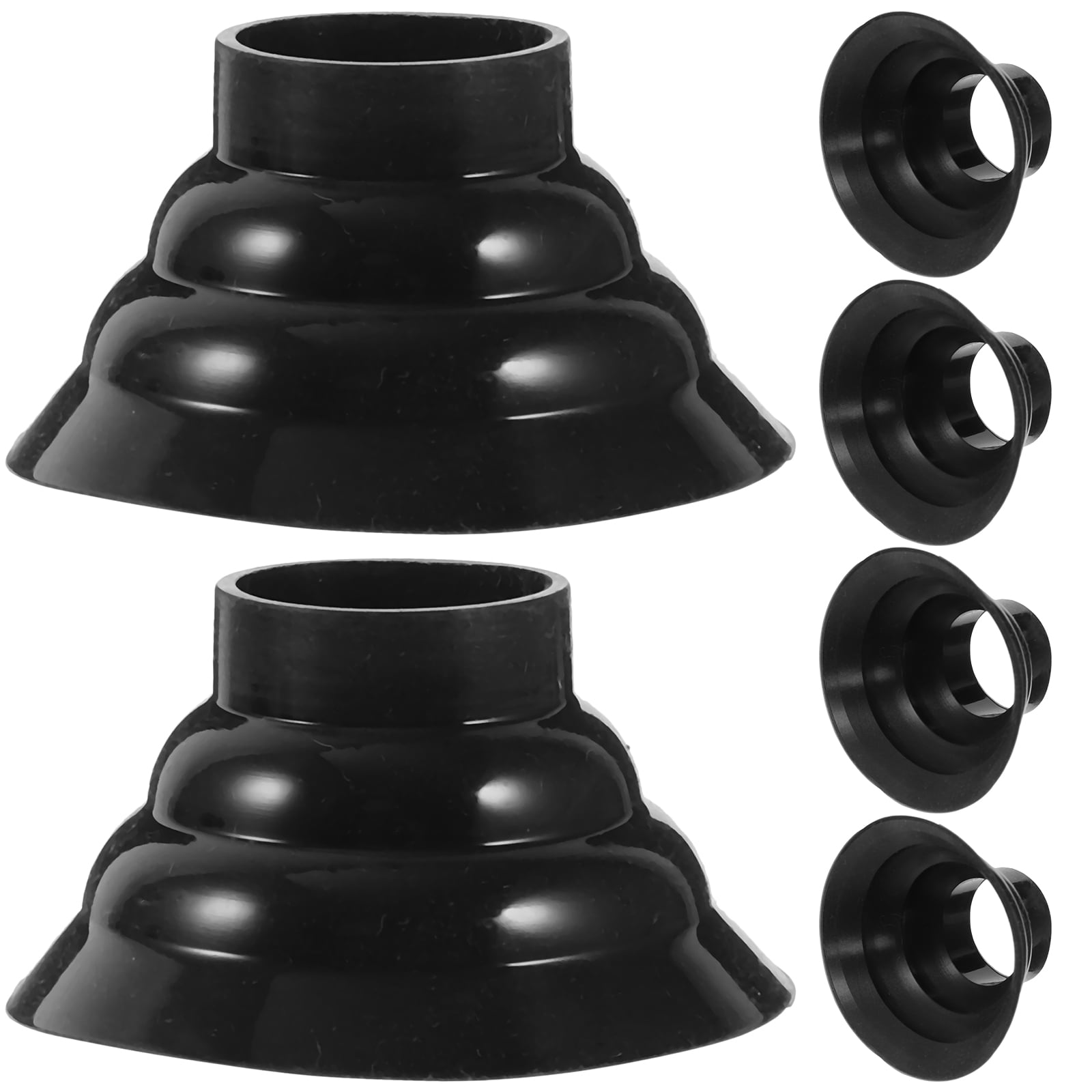 Worgeous 6pcs Cane Tips Self Standing Bases Cane Foot Pads Replacement Walking Sticks Bases