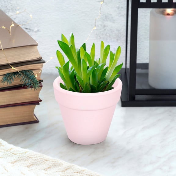 Worgeous 6pcs Compact Thumb Flower Pots Mini House Flower Containers Flower