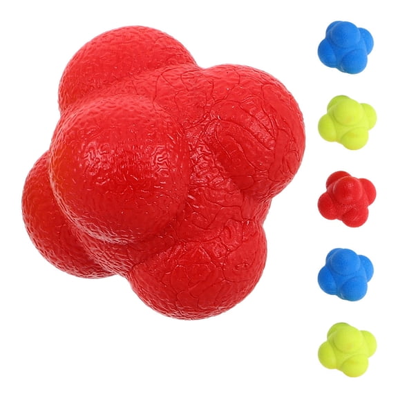 SEWCHICS catch games reaction training toy Hexagon Reaction Ball TPR for Kids Sports Training 6pcs