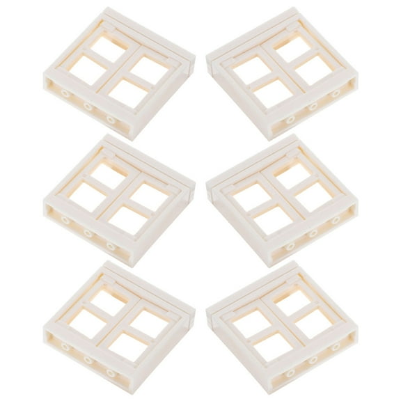 Worgeous 6pcs Miniature Dollhouse Windows Plastic Window Frames Diy Tiny House Accessories For Doll House Decorations Building Models Enhance Children Craft Skills
