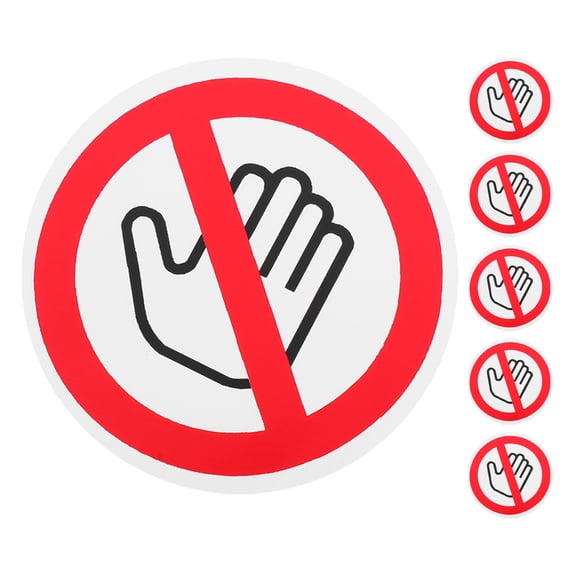 Worgeous 6pcs Safety Sign Stickers For Workplace Security Caution Do Not Touch Labels Adhesive No Touch Sign Decals For Machine Safety