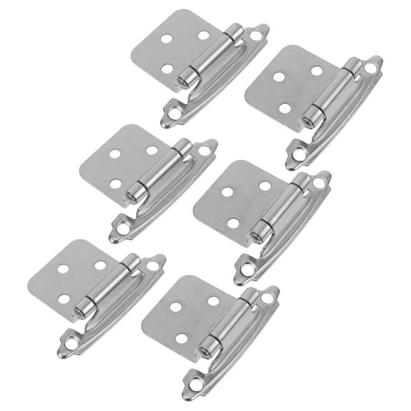 Worgeous 6pcs Self Closing Spring Hinges 1/2 Inch Cabinet Hinges Kitchen Cabinets Door Hinge For Kitchen Bathroom Cabinets