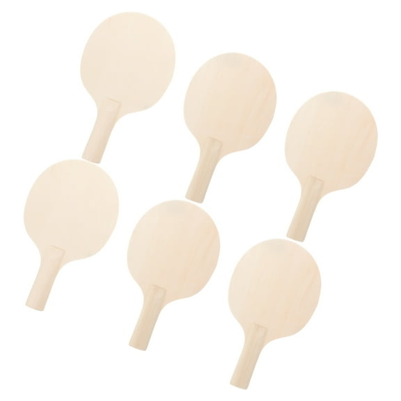 RENACLIPY 6-Pack Table Tennis Paddles Light Yellow Wood Training Set with Enhanced Shot Accuracy and Craftsmanship