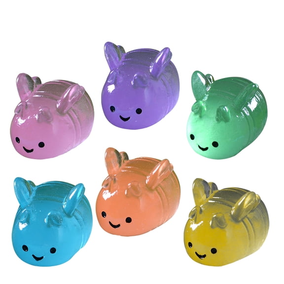 KALLORY Bee Figurine Resin Mini Animals For Indoor Decor And Diy Crafting 6Pcs 0.9X0.6X0.6In